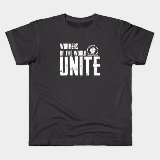 BlueCollarWriter Workers of the World Unite Kids T-Shirt